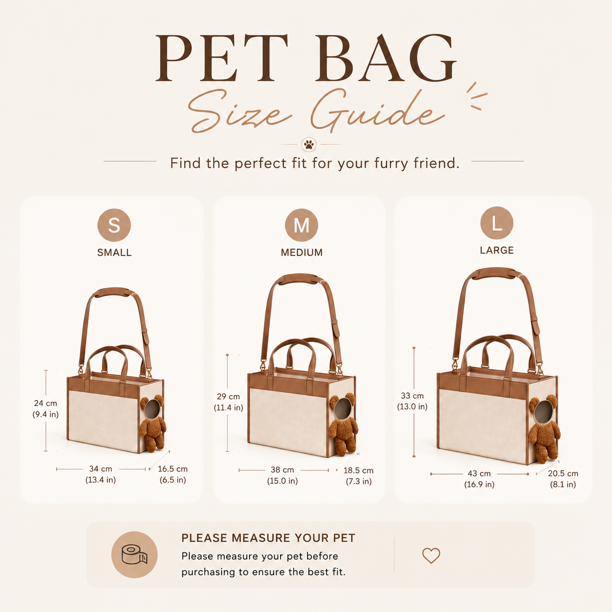 PawPocket size guide